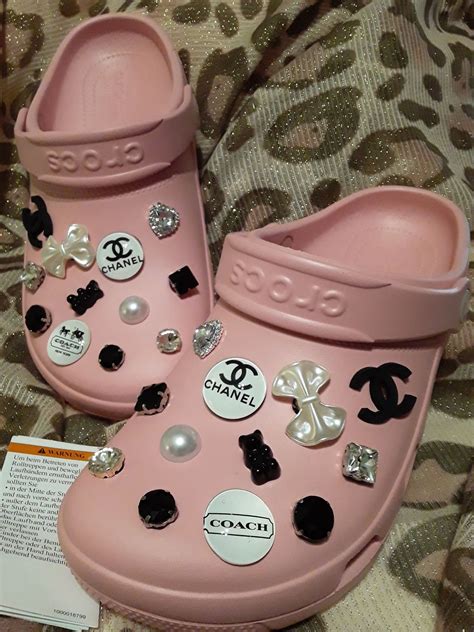 pink crocs chanel|chanel crocs for sale.